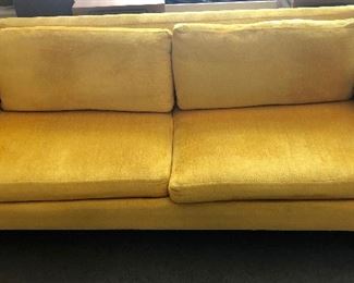 Vintage MCM Yellow Love Seat #1 https://ctbids.com/#!/description/share/251711