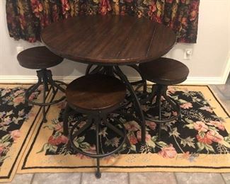 Great pub table!  Comes with 4 stools purchased from Ivan Smith 