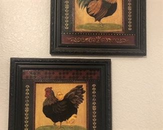 Lots of rooster decor