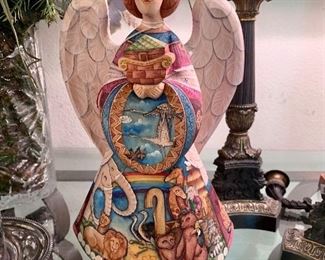 G. DeBrekht Russian Noah's Ark Hand Carved & Painted Angel