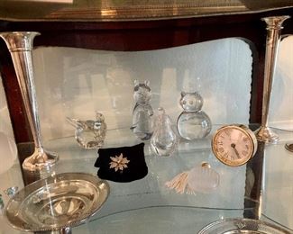 Tiffany Clock, Sterling & Crystal Novelties