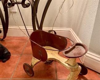 Antique Metal Stroller 