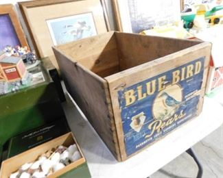 Blue Bird shipping crate