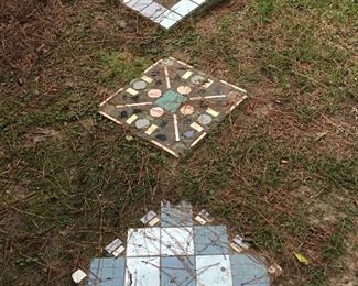 Very unusual tile step stones