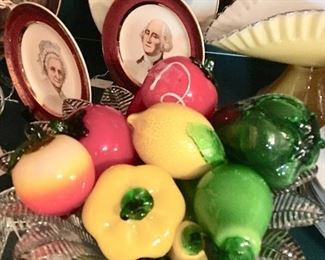 George and Martha enjoyed fooling their guests with this glass fruit... (ok, part of that is made up)