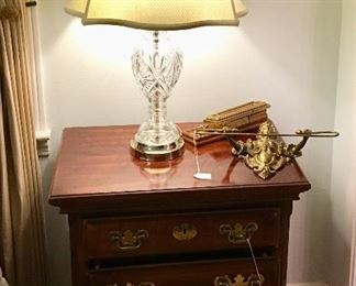 One of a pair of Mahogany side chests