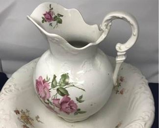 Antique Wash Basin and Pitcher