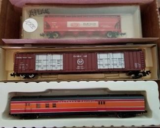 N-Scale Freight Cars and Model buildings