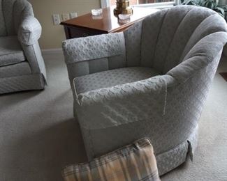 2 Upholstered Arm Chairs 