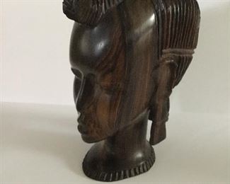Beautiful hand carved African woman - approx. 8" tall.