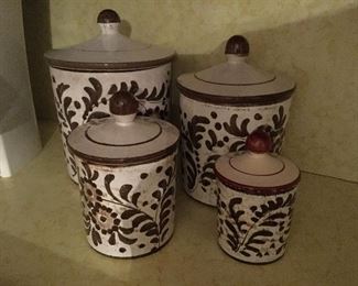 Made in Italy ceramic canester set.