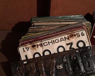 Michigan license plates (and some other states) from 1921 and 1940 to current. We have over 140 plates!