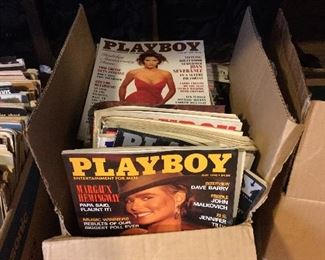 About 50 older Playboy magazines