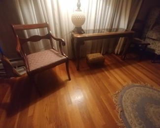 Oak sofa table $75