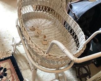 Vintage toy baby buggy
