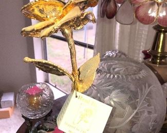Gold plated flower