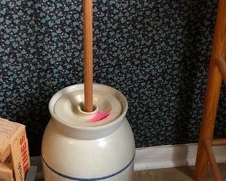 Antique butter churn