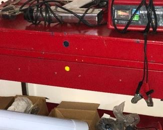 Garage tools and cabinet