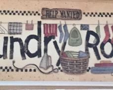 Laundry Room Wall Mount Print on Common Board