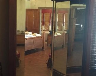 Store Bought Floor Lighted Mirror Corner Fixture