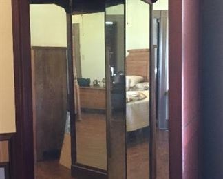 Store Bought Floor Lighted Mirror Corner Fixture