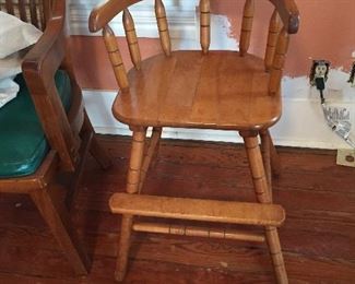 Antique Side High Chair