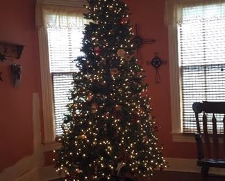 Approximately 12' Evergreen Christmas Tree Lighted