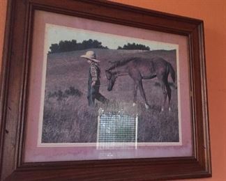 A Boy and His Horse Framed