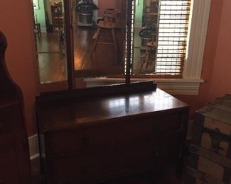 Antique Three Way Mirror