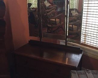 Antique Three Way Mirror