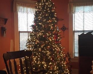Approximately 12' Evergreen Christmas Tree Lighted