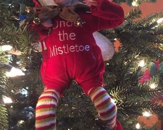 Approximately 12' Evergreen Christmas Tree Lighted, Christmas Ornaments Large Variety