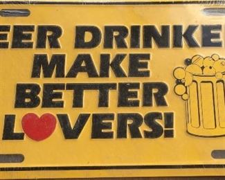 Beer Drinkers Make Better Lovers License Plate