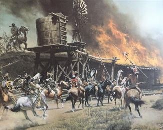 Burning the Way Station, Frank McCarthy, Windrush Gallery, Sedona AZ. 592/1000 @1979