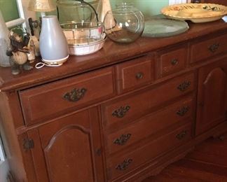 Sprague & Carleton Buffet Cabinet, Vintage Kitchen Aide Mixer, Rooster Relish Dish