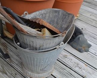 ash buckets $15 ea. ash shovels $8 ea.