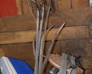 wooden hay and grain rakes $55 set