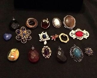 Stone Pins and Pendants