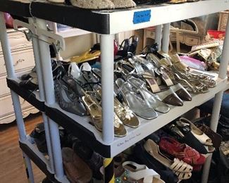 pumps. heels. oxfords, sandals, athletic shoes, boots, etc