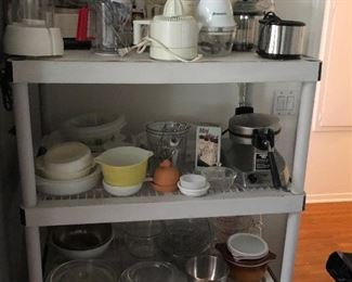 small appliances, kitchen storage