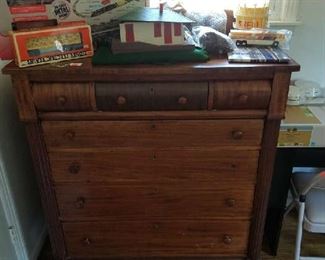 Jackson Press. The missing knob is in the drawer it needs a new screw and some wood filler to tighten it