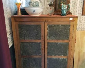 Beautiful Pie Safe in wonderfully aged fine condition. $350. It will go fast!