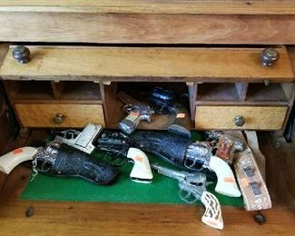 All of these are toy guns.. caps and BB's priced to move