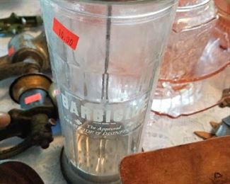 Barbicide glass container.. those old barbershop days I remember well!