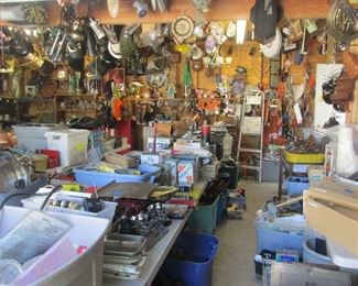 Our garage has been newly organized, with the help of several tables... Which makes this the MOST organized this garage has been in over 20 years! Come take a look at all of the treasures we've just unearthed for this sale #2!