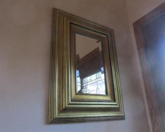 Gold square mirror