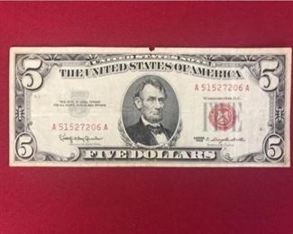 US $5 Red Seal 1963