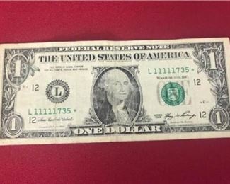 US Note Rare Serial Number