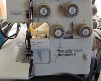 Top of the line Bernette 334DS Serger and accessories