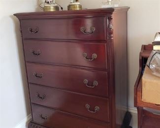 Mid 20th century, Chippendale style mahogany dresser.